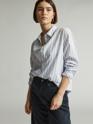 The Must-Have Shirt in Silky Cotton | Periwinkle / White