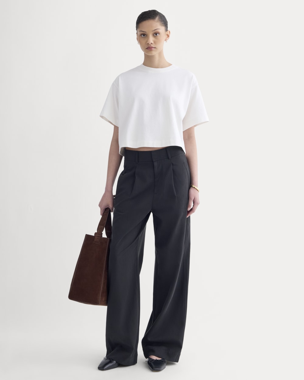 The Premium Weight Cropped Tee | Bone - Image 3