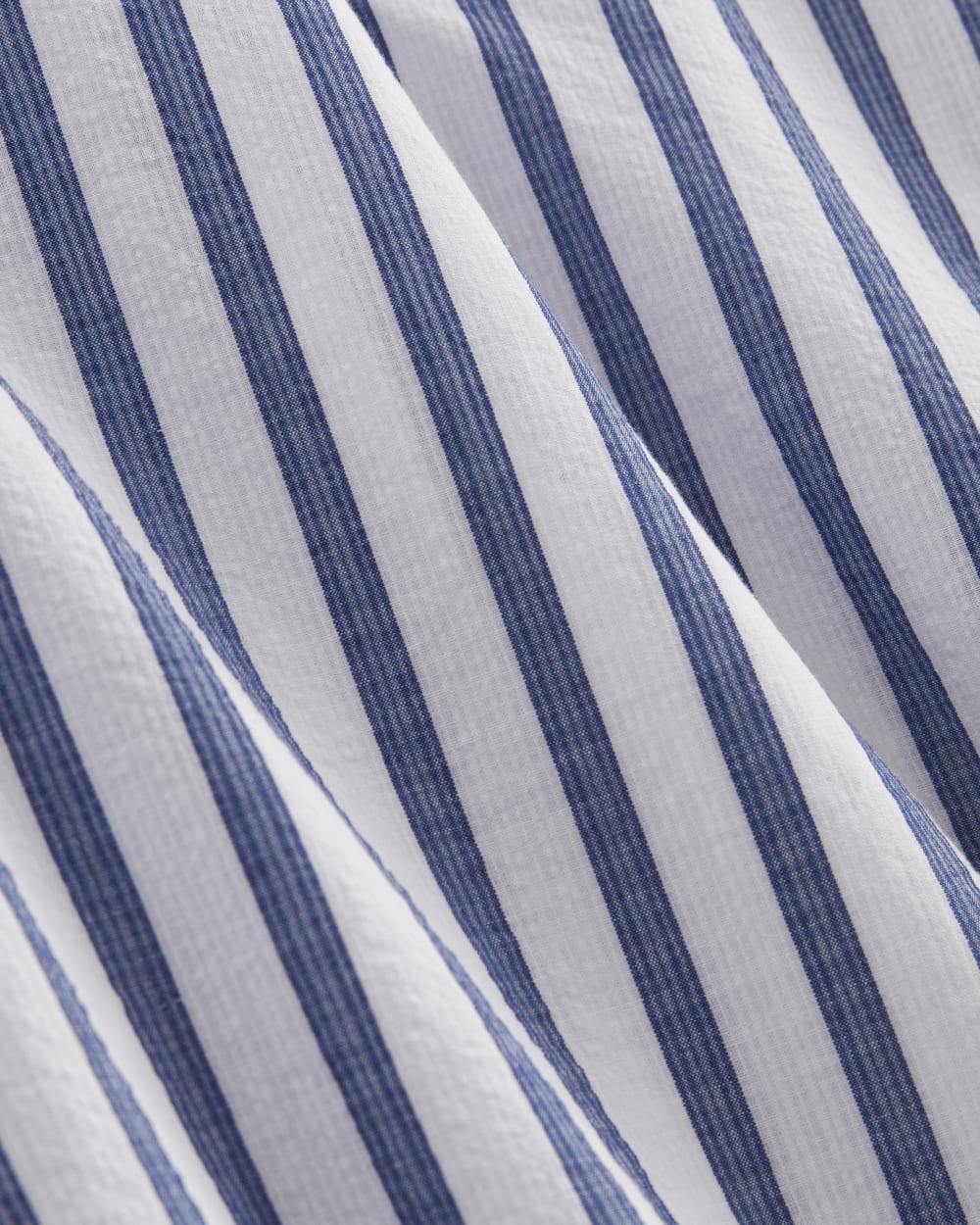 The Gauze Gathered Top | White / Mazarine Blue - Image 6