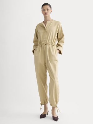 The Utility Drawstring Jumpsuit | Classic Khaki