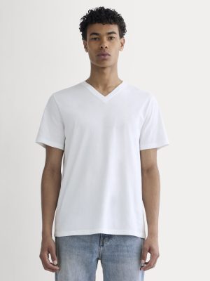 The Essential Organic V-Neck Tee | White