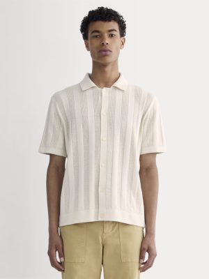 The No-Sweat Ribbed Polo | Birch