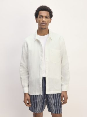 The Linen Straight Hem Shirt | White