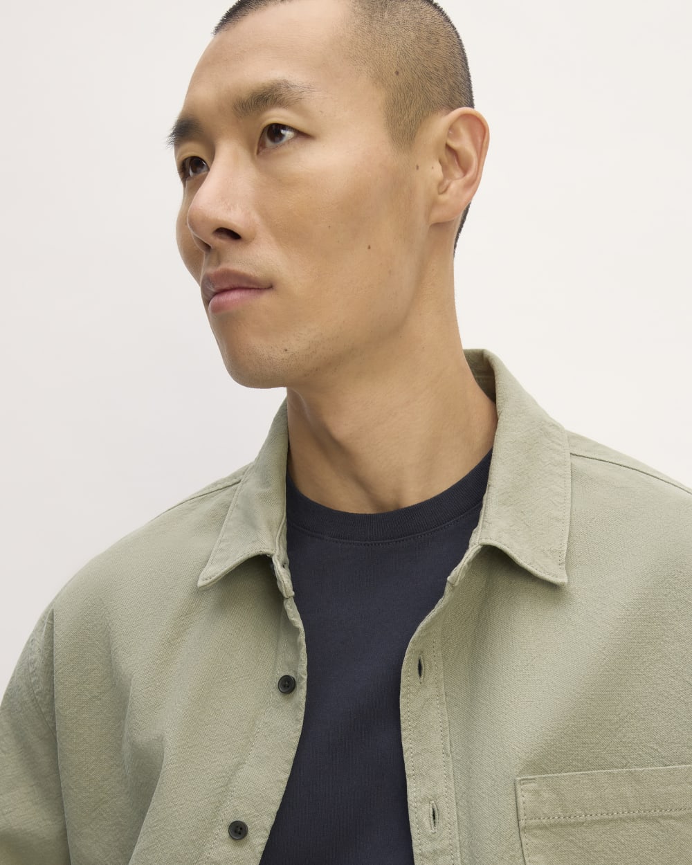 The Canvas Organic Cotton Overshirt | Sage Green - Image 4