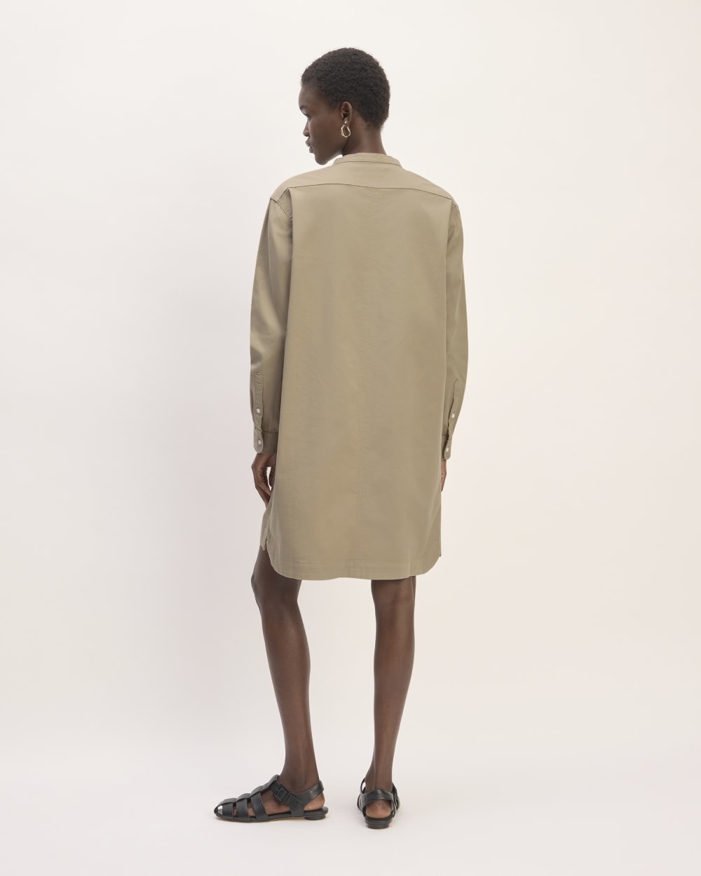 The Long-Sleeve Utility Mini Dress | Trench Coat Khaki - Image 6