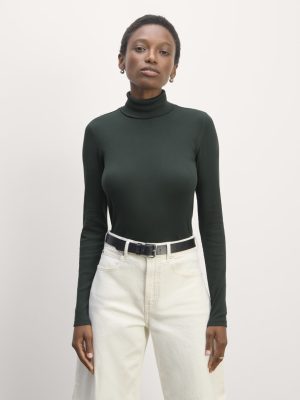 The Luxe Rib Turtleneck | Scarab