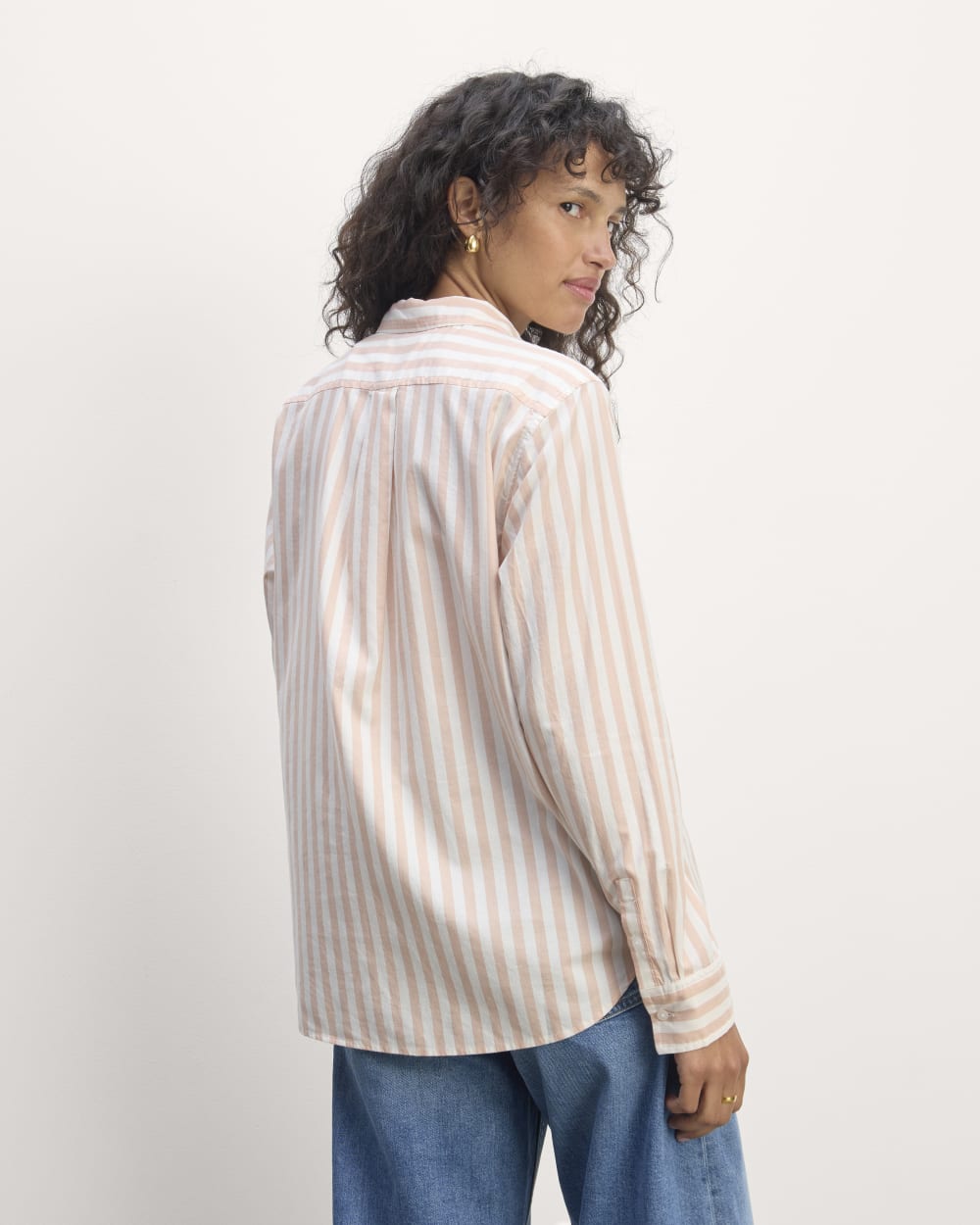 The Must-Have Shirt in Silky Cotton | Bone / Blush Pink - Image 5