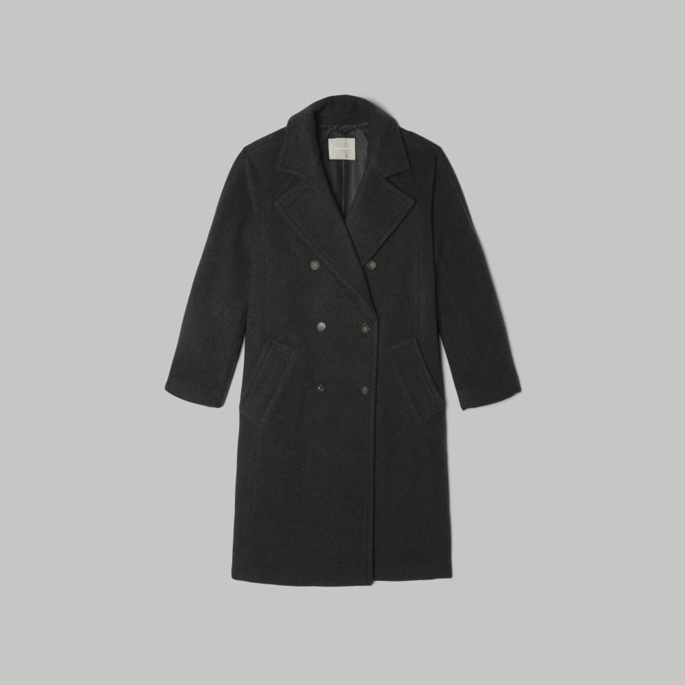 The Italian ReWool? Long Peacoat | Heathered Black - Image 2