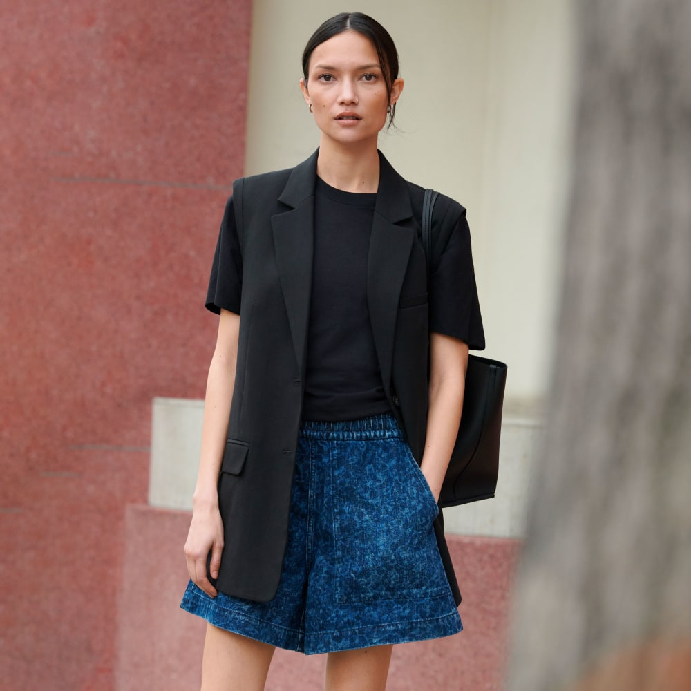 The Denim Utility Short | Dark Painterly Strokes - Image 7