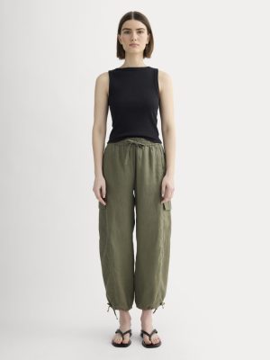 The Cargo Curve Pant in Linen | Kalamata