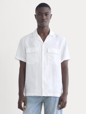 The Resort Shirt in Linen | White