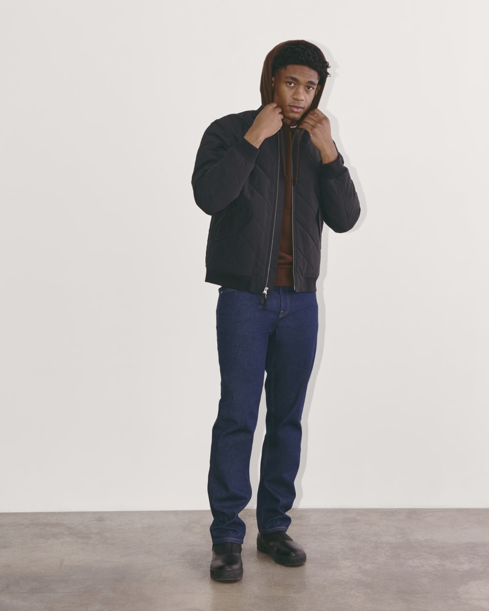 The Felted Merino Hoodie | Heather Mahogany - Image 6