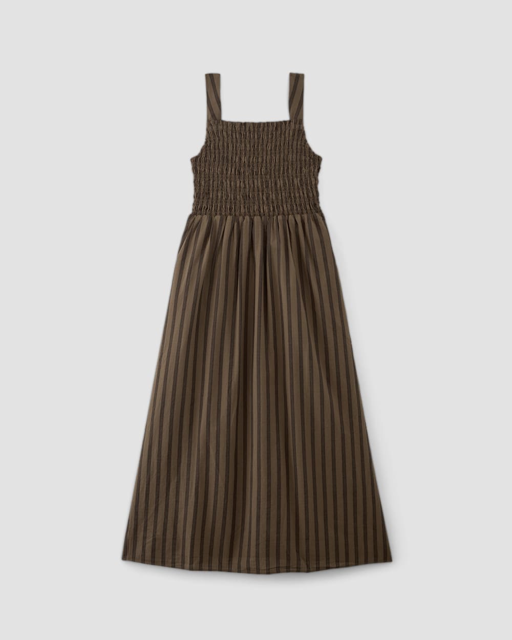 The Gauze Smock Dress | Cocoa / Black - Image 2