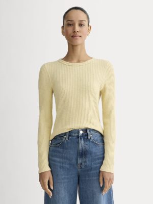 The Cozy Rib Long-Sleeve Tee | Banana Crepe