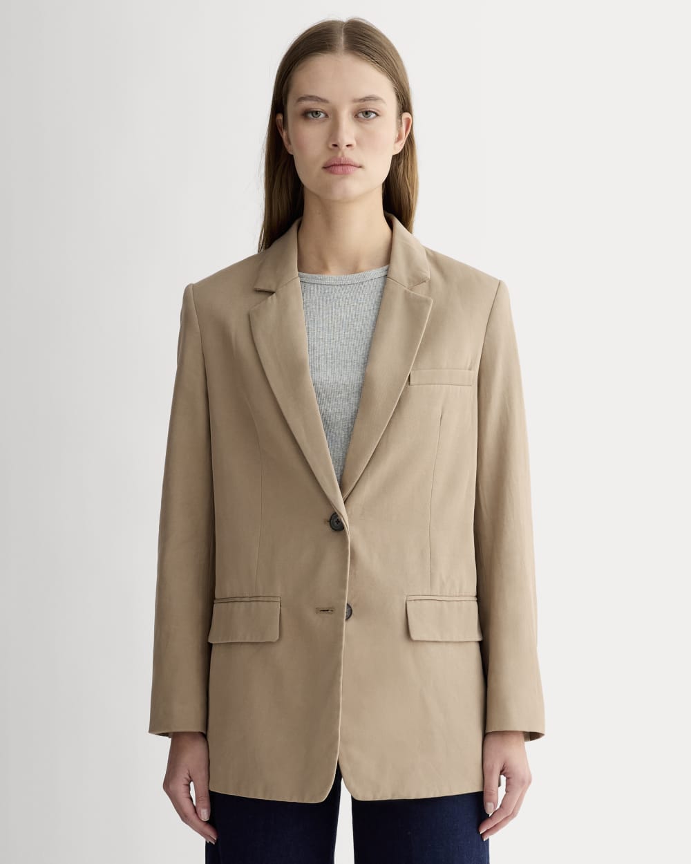 The Oversized Blazer in Buttersmooth | Ash Brown