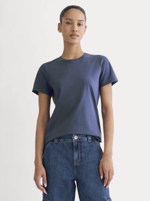 The Slim Crew in Essential Cotton | Deep Cobalt