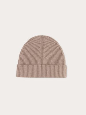 The Cashmere Ribbed Beanie | Dusty Rose