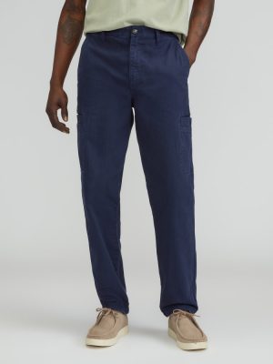 The Organic Cotton Herringbone Refined Cargo | Navy