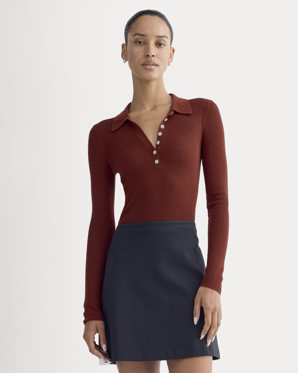 The Polo in Ultrasoft Merino | Merlot