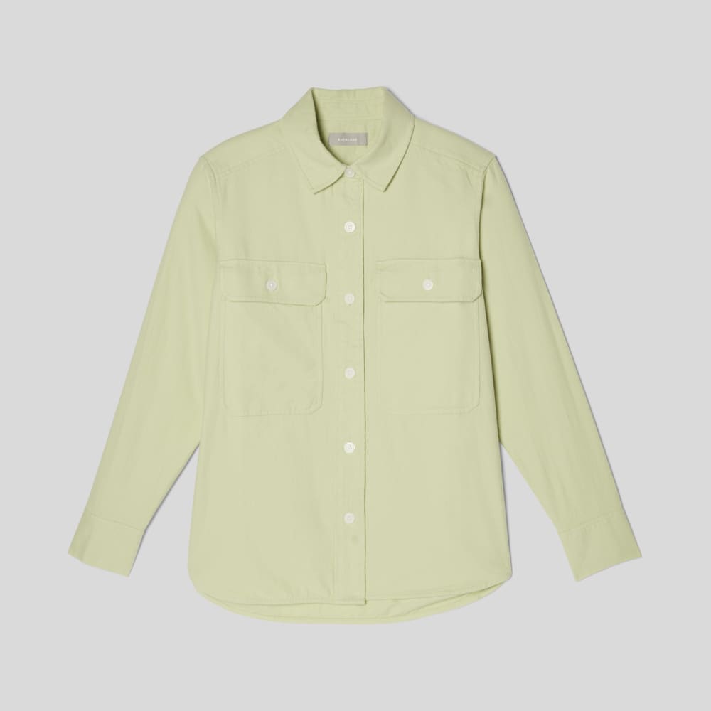 The Classic Cotton Flannel Shirt | Seafoam Green - Image 2