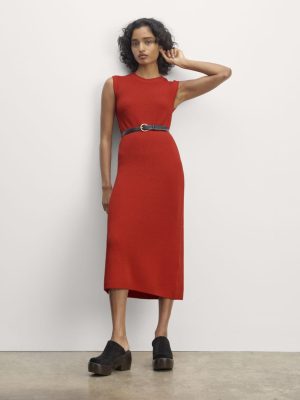 The Midi Dress in Everyday Cotton | Poppy Red