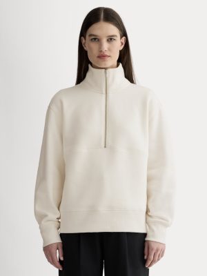 Luxe Fleece Half-Zip Sweatshirt | Bone