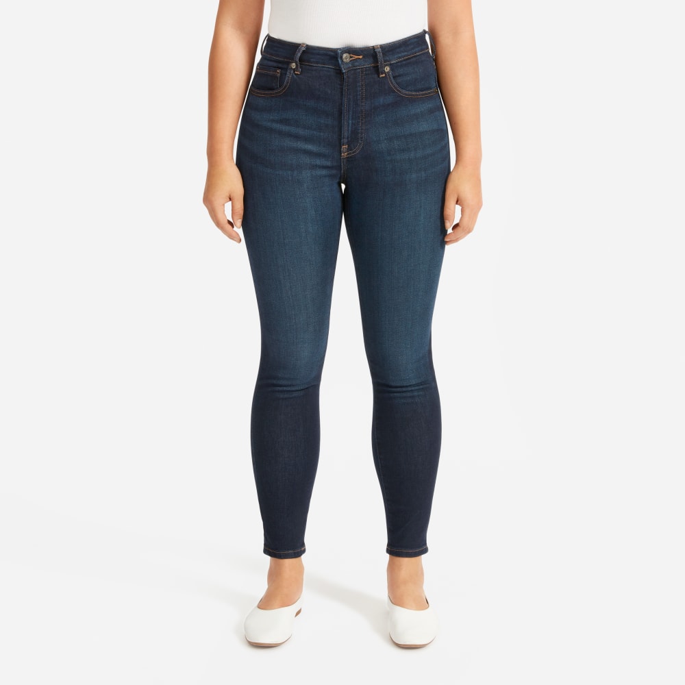 The Curvy Authentic Stretch High-Rise Skinny Jean | Dark Blue Wash | 26.5 Inseam - Image 7