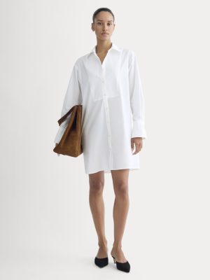 The Mini Shirtdress in Ultrasoft Cotton | White