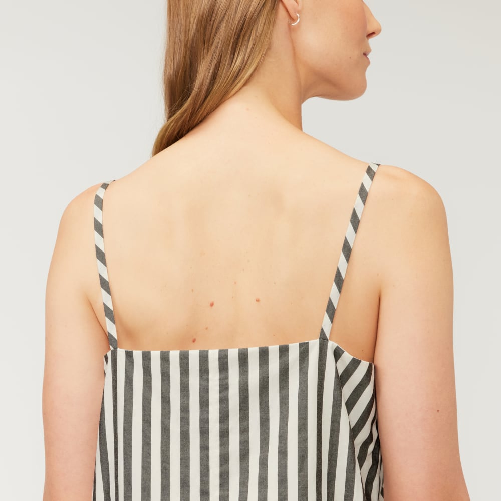 The Poplin Slip Dress | Bone / Black - Image 5
