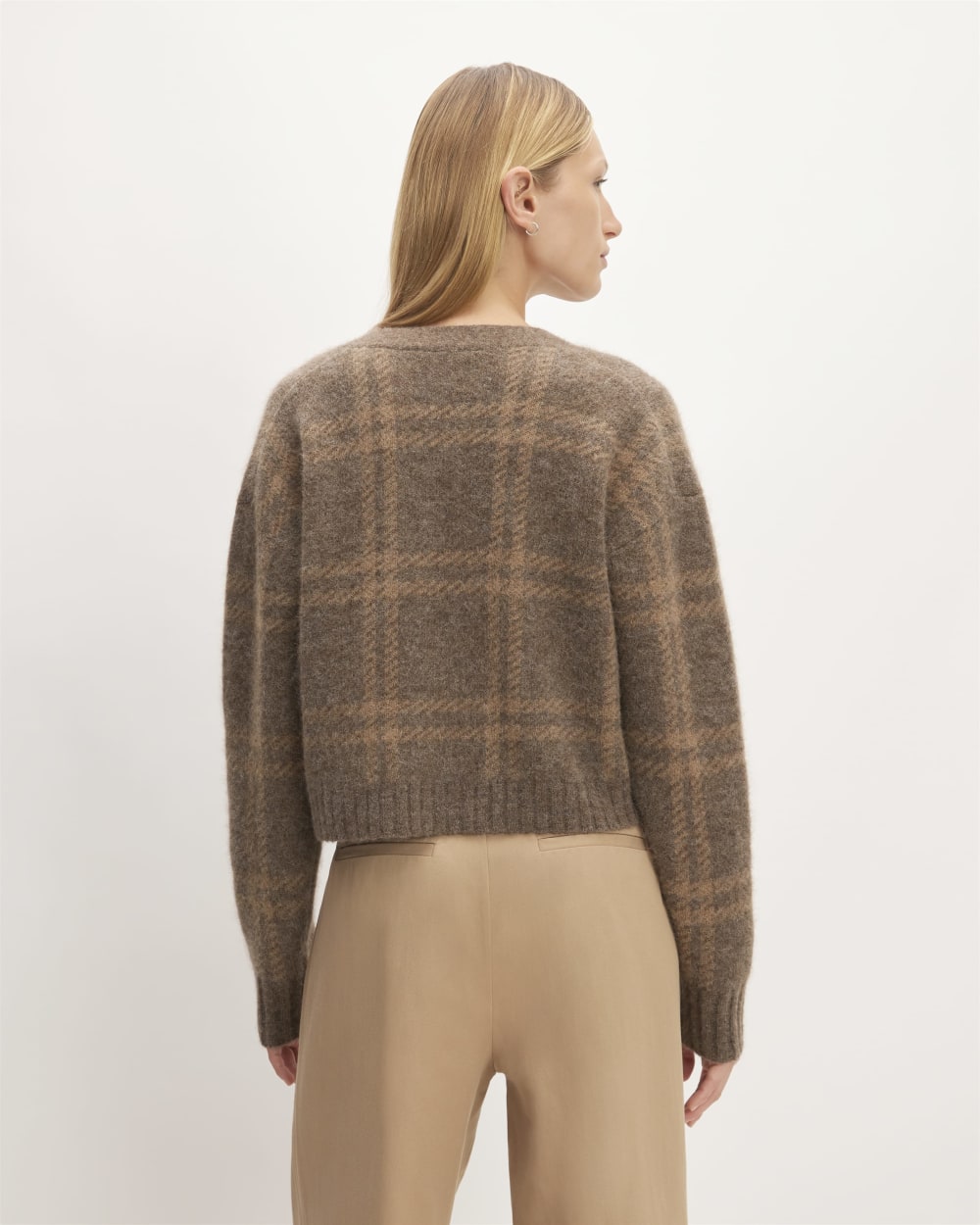 The Alpaca V-Neck Cropped Cardigan | Cocoa / Tiger's Eye - Image 4
