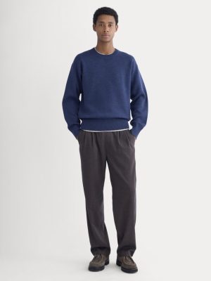 Pleated Trouser in Tailor Twill | Heathered Fudge