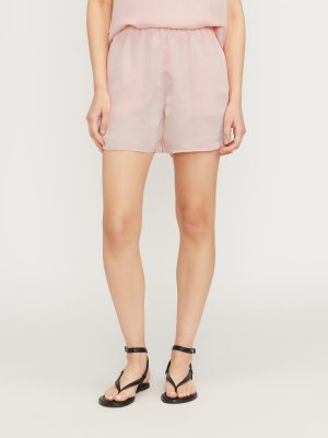 The Satin Pull-On Short | Petal Pink