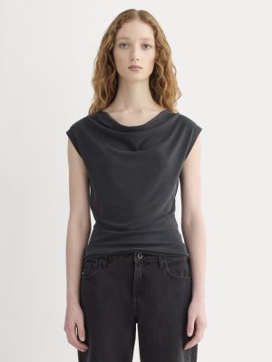The Draped Top in Butterknit | Black