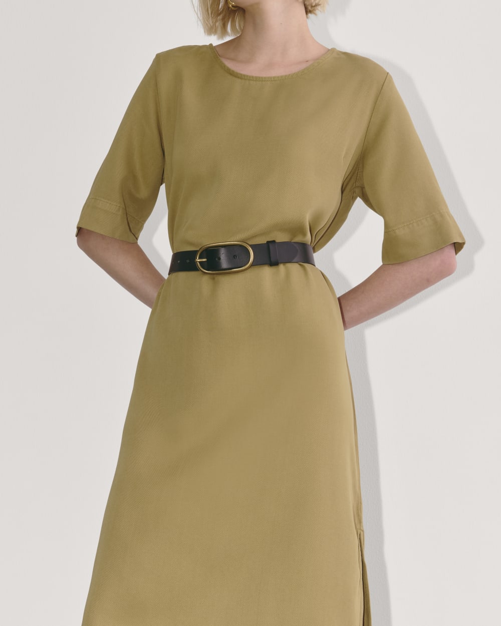 The Relaxed T-Shirt Dress in Buttersoft | Fennel Seed - Image 3
