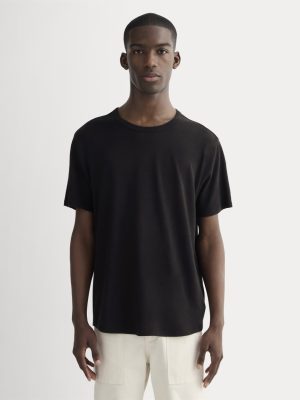 The Cotton Linen Tee | Black