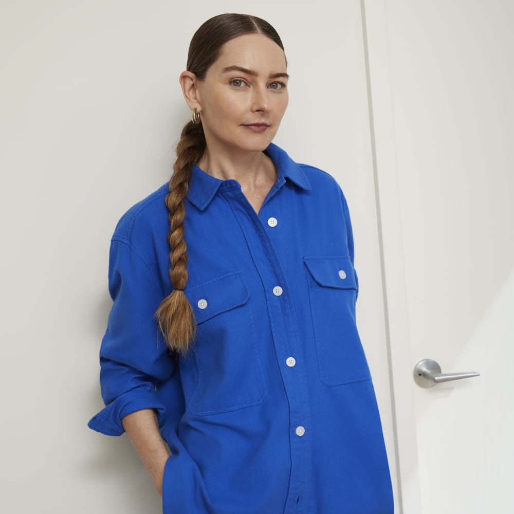 The Classic Cotton Flannel Shirt | Lapis Blue - Image 7