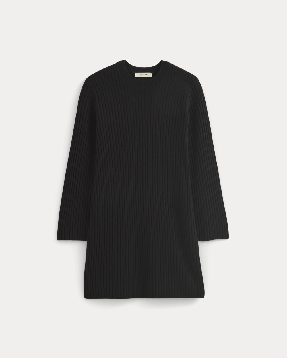 Cashmere Long-Sleeve Mini Dress | Black - Image 2