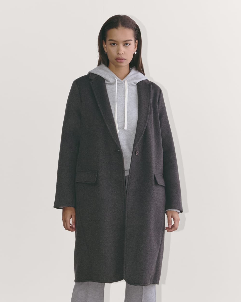 The Topcoat in Wool | Dark Charcoal Melange - Image 4