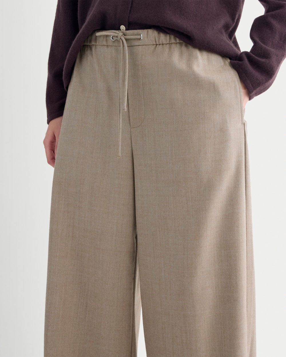 The Pull-On Trouser in Tailor Twill | Light Taupe - Image 4