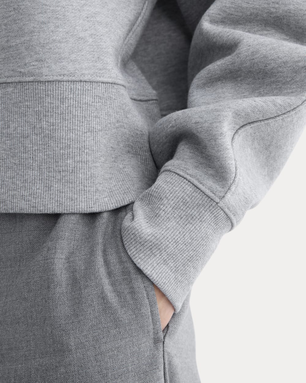 Luxe Fleece Sweatshirt | Vintage Heather Grey - Image 4