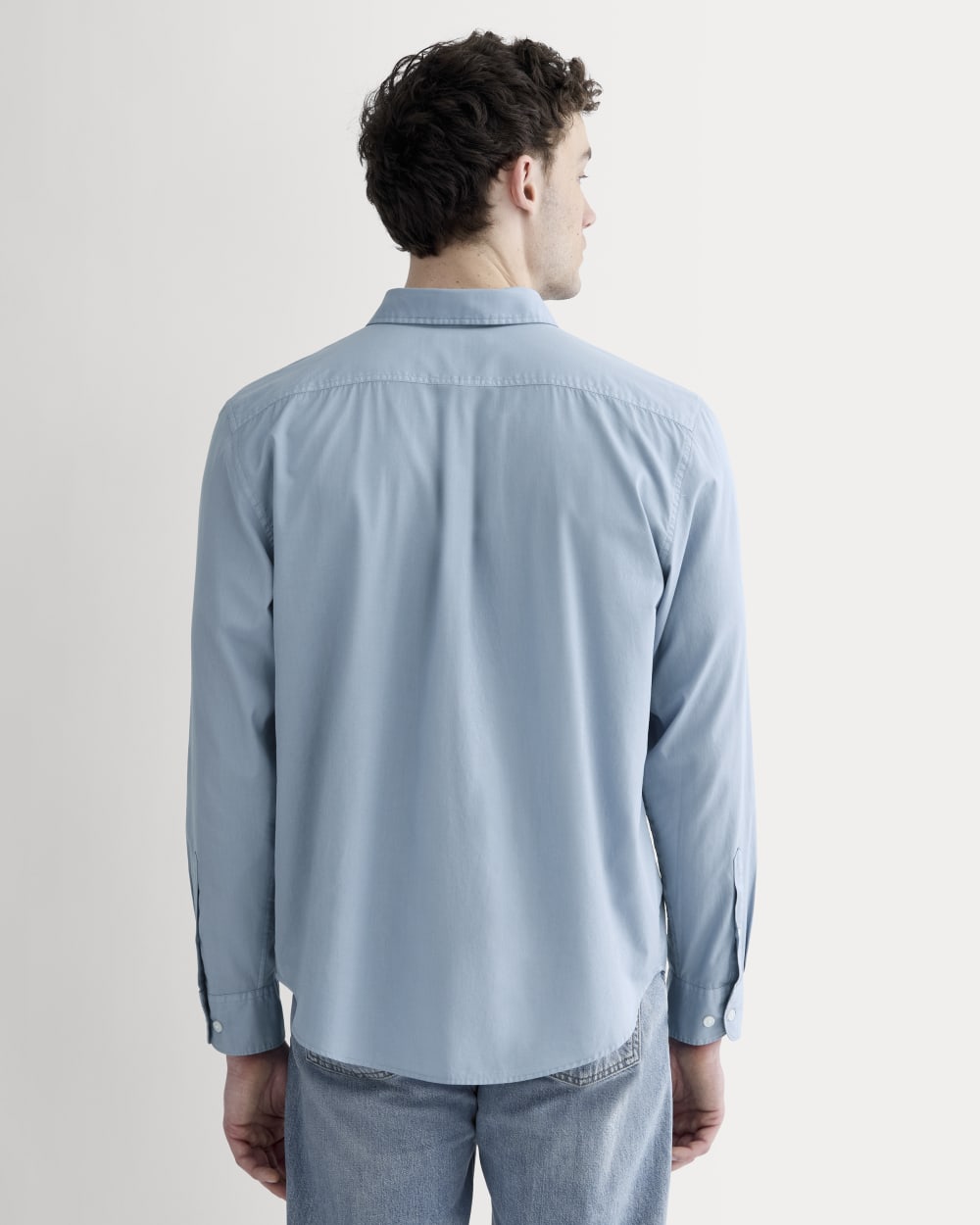 The Washed Poplin Shirt | Soft Blue - Image 5