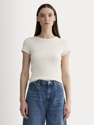 The Cozy Rib Tee | Bone