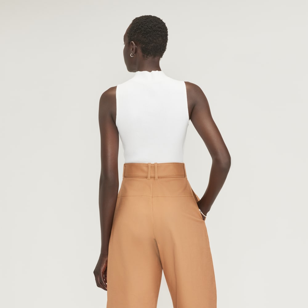 The Ribbed Mockneck Tank | White - Image 3