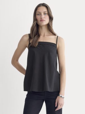 The Flowy Gauze Cami | Black