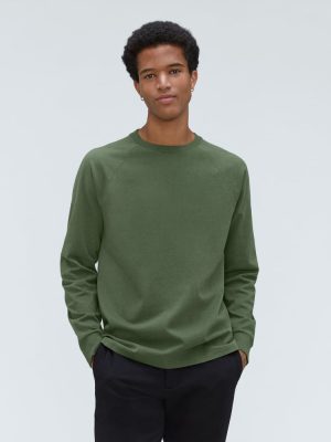 The Premium-Weight Long-Sleeve Crew | Uniform | Forest Green