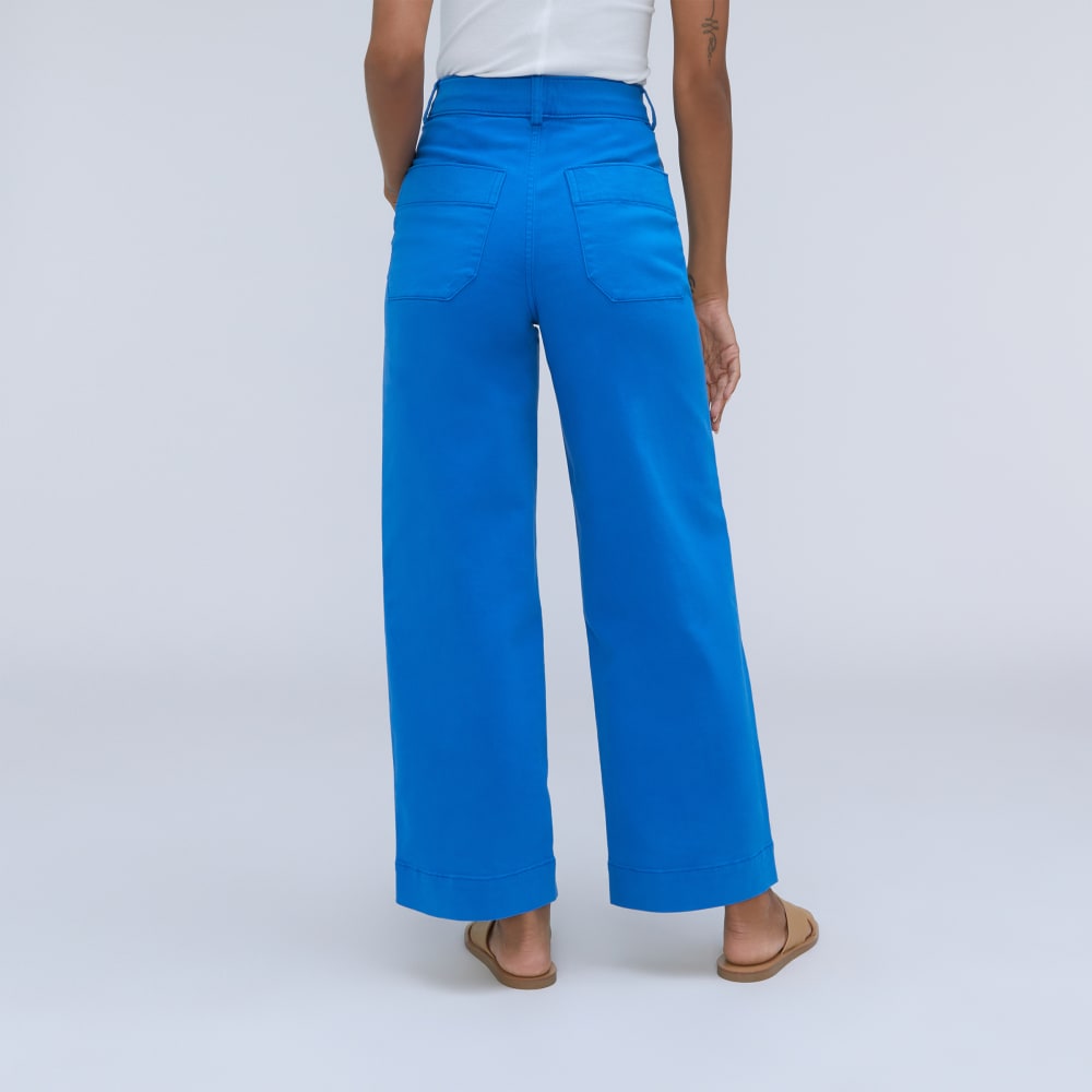 The Organic Wide-Leg Pant | Lapis Blue - Image 3