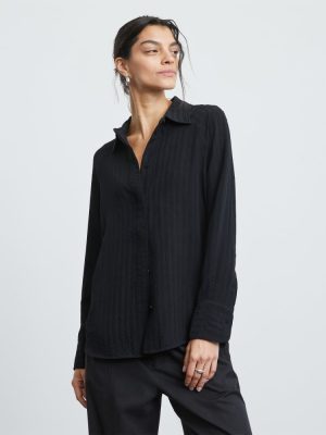 The City Stripe Shirt | Black
