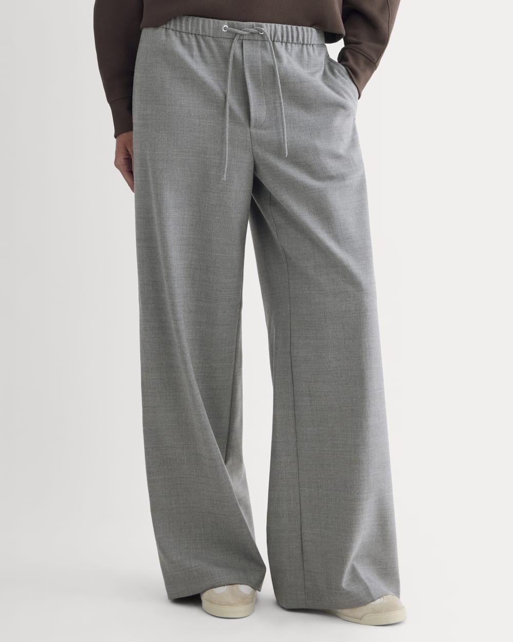 The Pull-On Trouser in Tailor Twill | Heather Graphite - Image 3