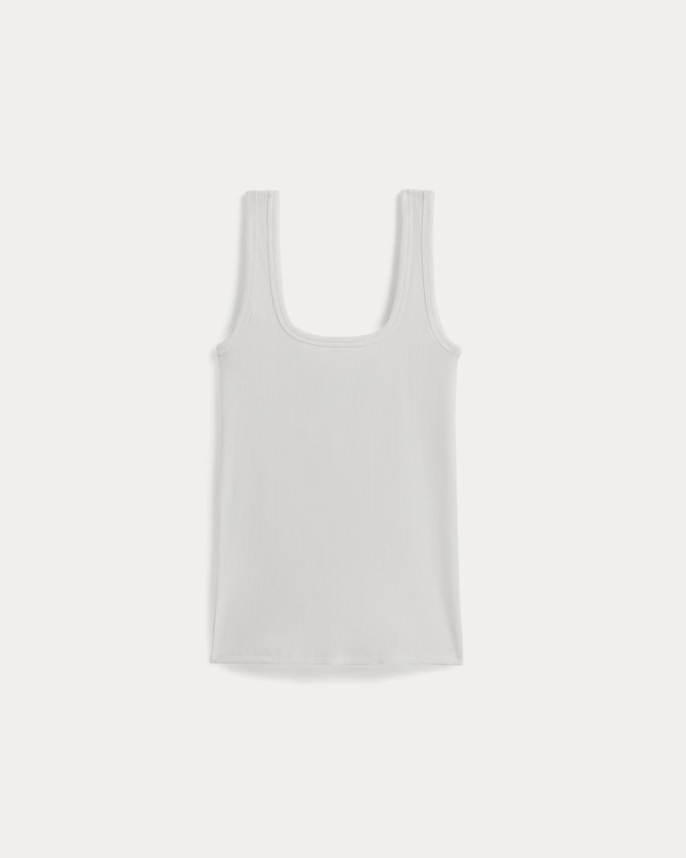 The Luxe Rib Square-Neck Tank | White - Image 2