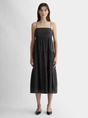 The Gauze Tiered Dress | Black